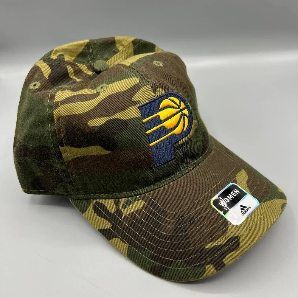 Indiana Pacers Hat Women‎ Green Camouflage Adidas Strap Back Cap New